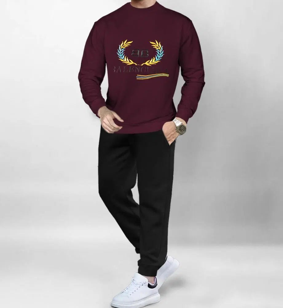 Men's Fleece Embroidered Sweatshirt Track Suit Saahar's