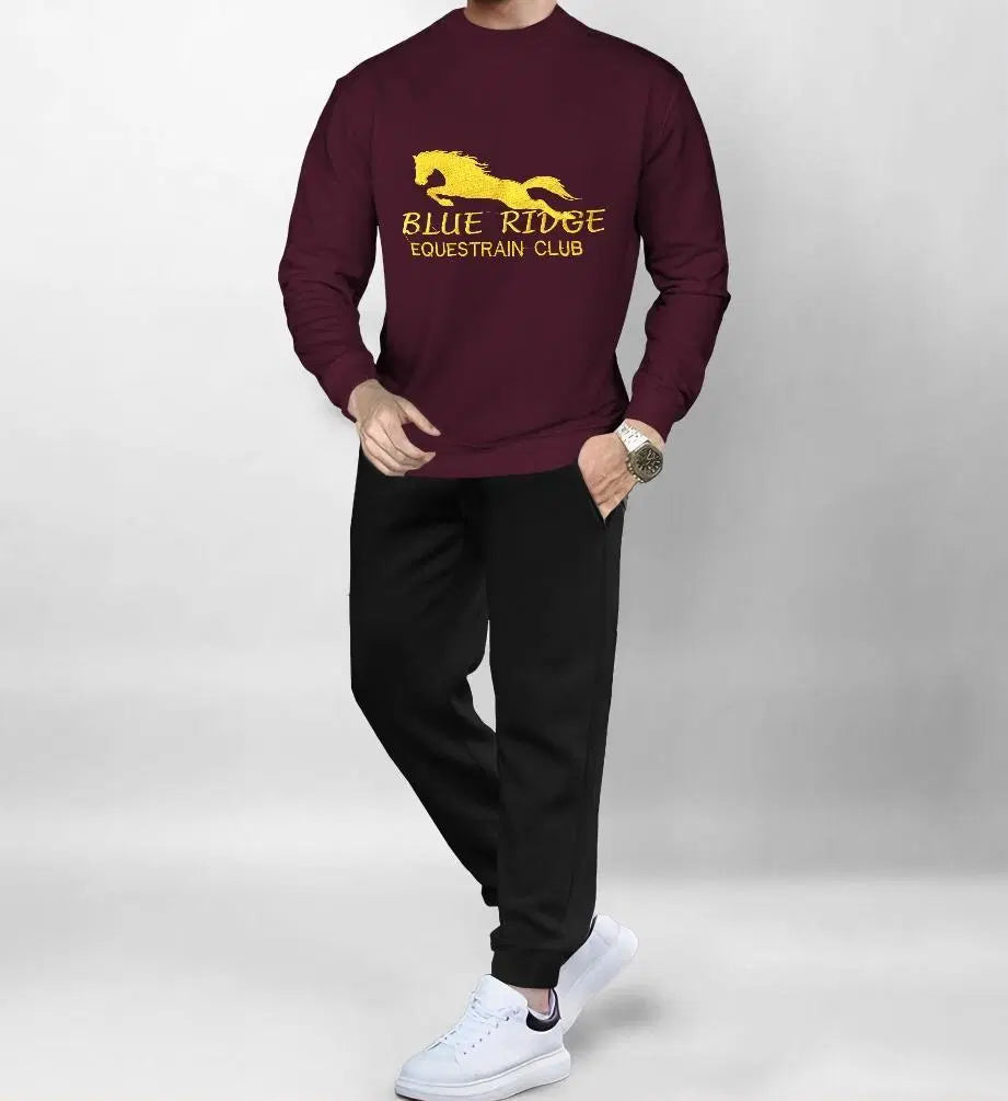 Men's Fleece Embroidered Sweatshirt Track Suit Saahar's